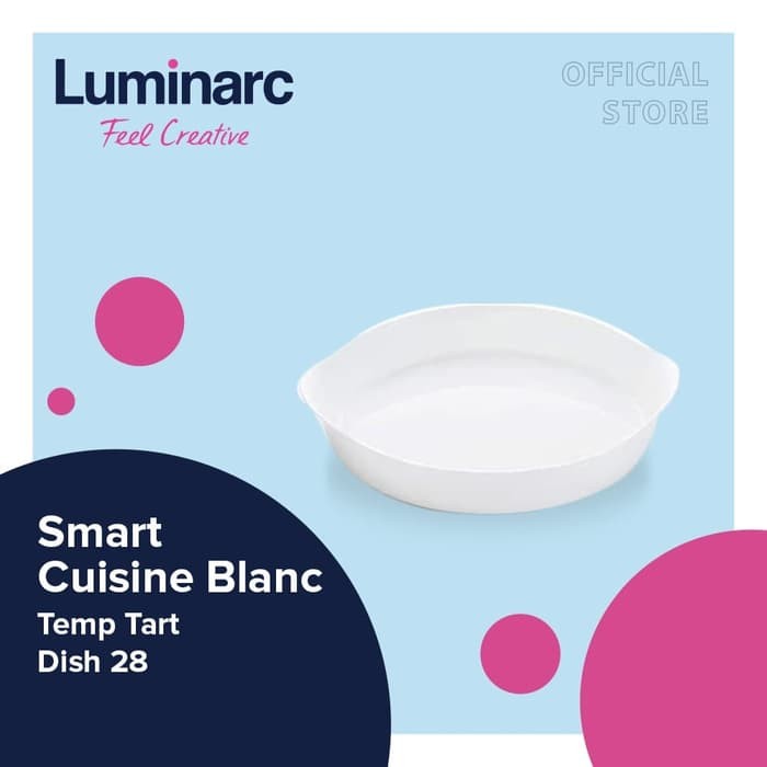 Luminarc Smart Cuisine Blanc - Temp Tart Dish 28 - 1Pcs